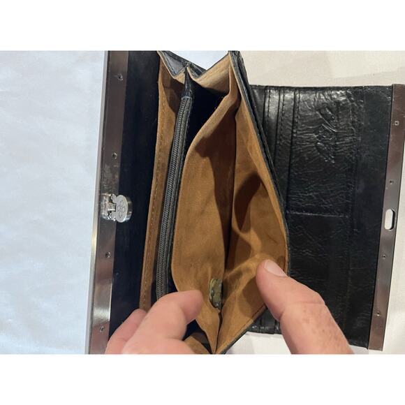 PATRICIA NASH Beaumont Leather Crossbody Beaumont Flap + Cauchy Wallet Black - Picture 15 of 16